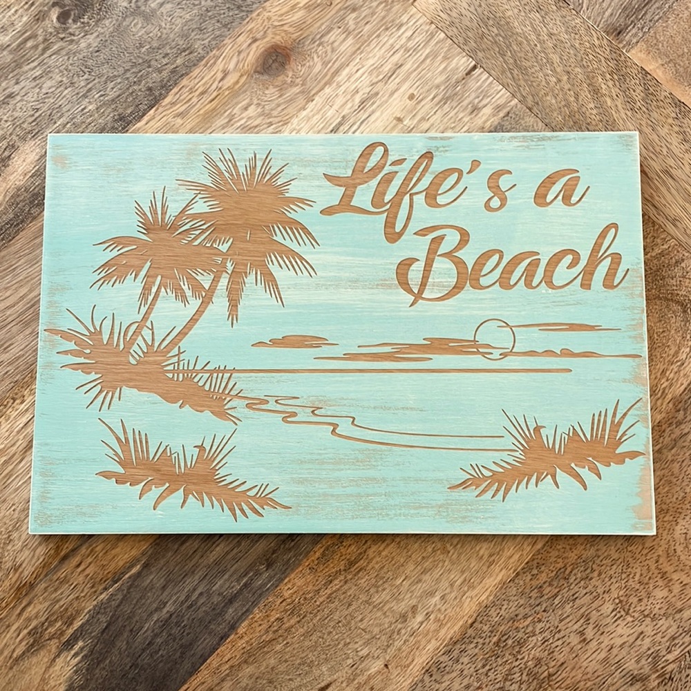 Life's a Beach Sign NWT
